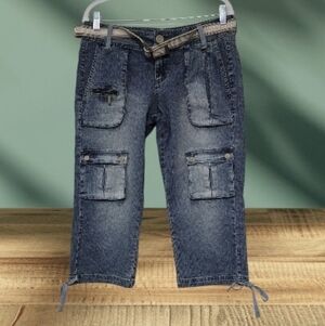 M08 Joujou Women's Blue Cargo Jeans